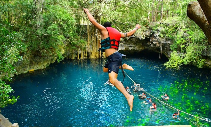 Image 10: ATV Adventure, Interactive Bridges, Ziplines, Cenote and Lunch