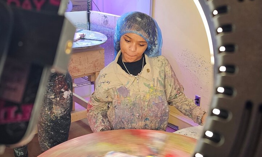 Image 8: Atlanta Art Fun: Create a Pour Bear & Canvas Combo