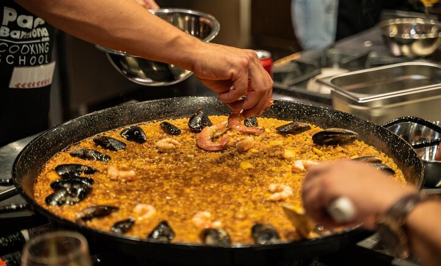 Image 3: Barcelona Paella Cooking Class &amp; Boqueria &amp; Hofmann-Trained Chefs