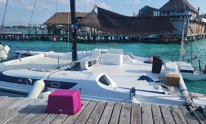 Image 1: Private Catamaran Tour to Isla Mujeres