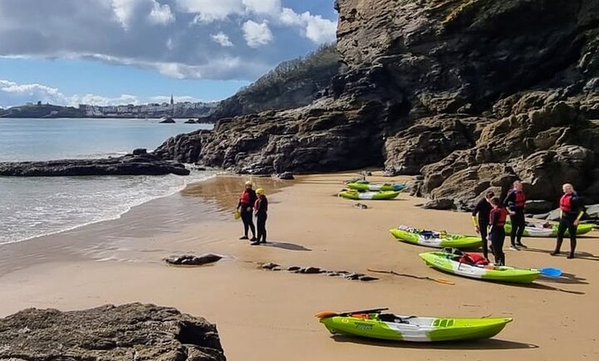 Image 6: Guided kayaking trip exploring the secrets of the Tenby coastline