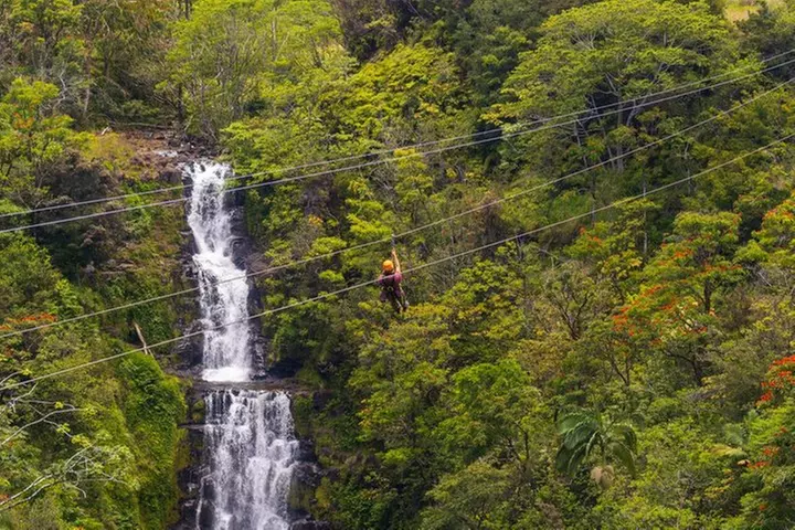 Big Island: 8-Zipline & Suspension Bridge Waterfall Adventure