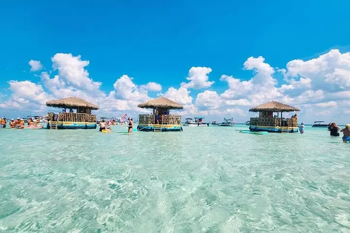 Tailfins Tiki Boats Crab Island Sandbar(3hrs/ 5/5:30 are 2hrs)