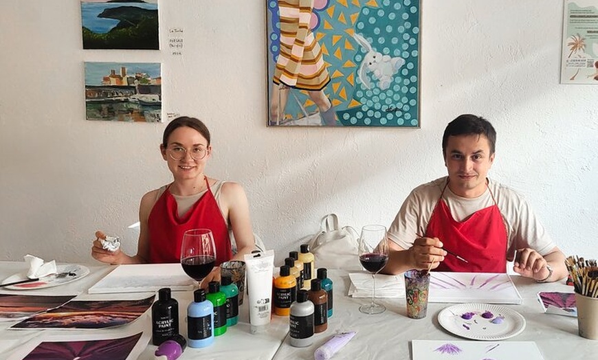 Image 3: 2 heures Activité privée de peinture à Vallauris Artist Studio