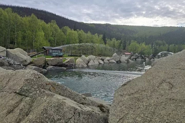 Midnight Sun Magic Chena Hot Springs Soak and Ice Museum Tour