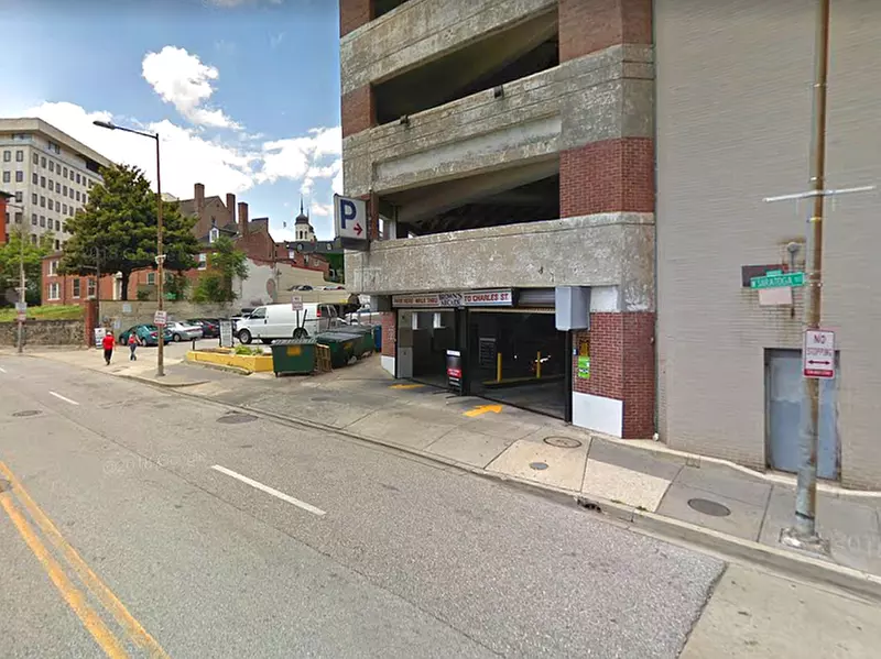 Parking at 16 W. Saratoga St. Garage