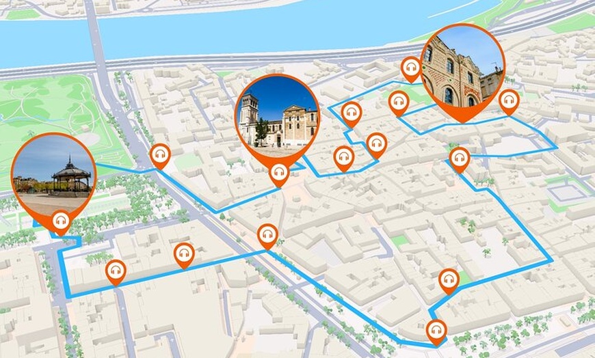 Image 2: Valence Visite audioguidée à pied 1h10 et 20 commentaires audios