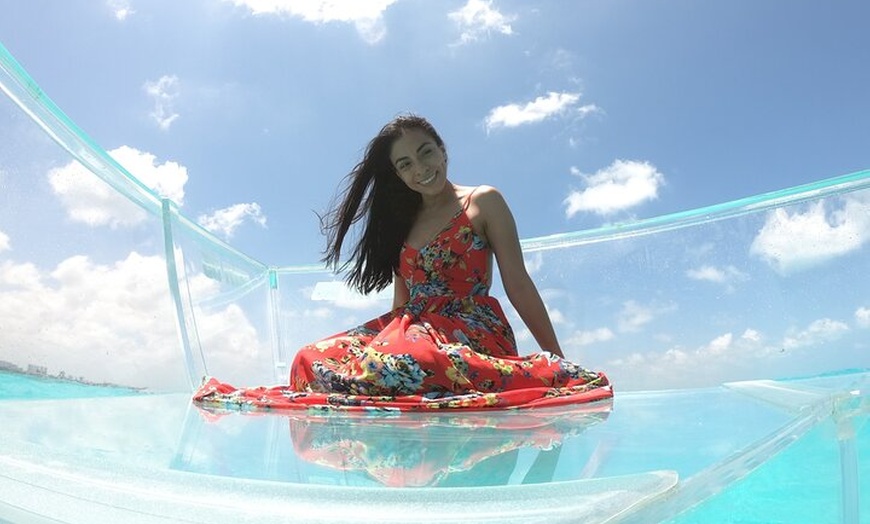 Image 11: Cancun CLEAR BOAT Tour perfect for Photos! 1.5 hours tour