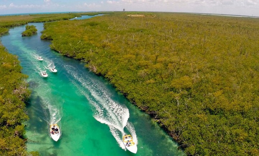 Image 7: Cancun Speed Boat, Parasailing and Dolphin Beach with Transport