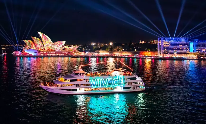 Image 1: Vivid Sydney Lights and Fireworks Sightseeing Cruise