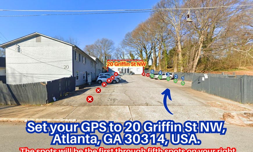 Image 3: Parking at 20 Griffin St. NW. Lot - Spots #1, 2, 3, 4 or #5 Only