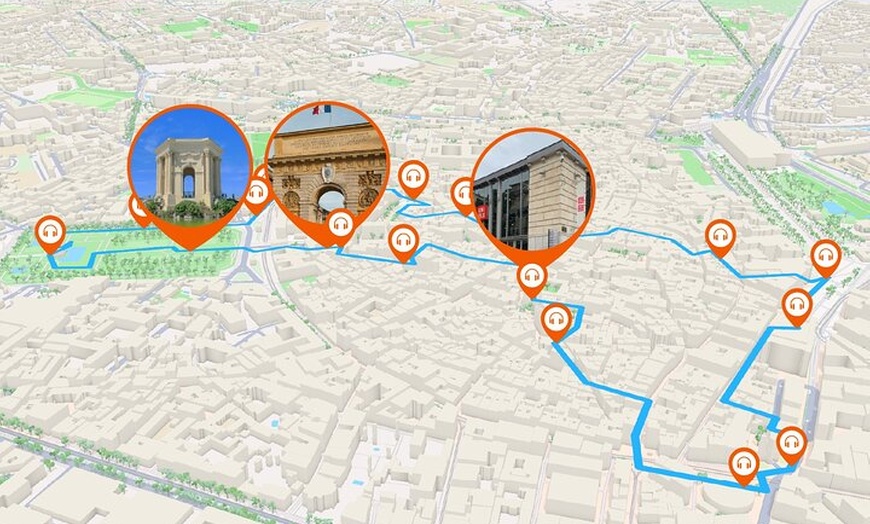 Image 2: Montpellier Visite audioguidée à pied 1h30 et 19 commentaires