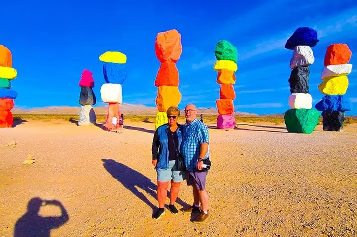 California Desert, Seven Magic Mountains and Las Vegas Sign