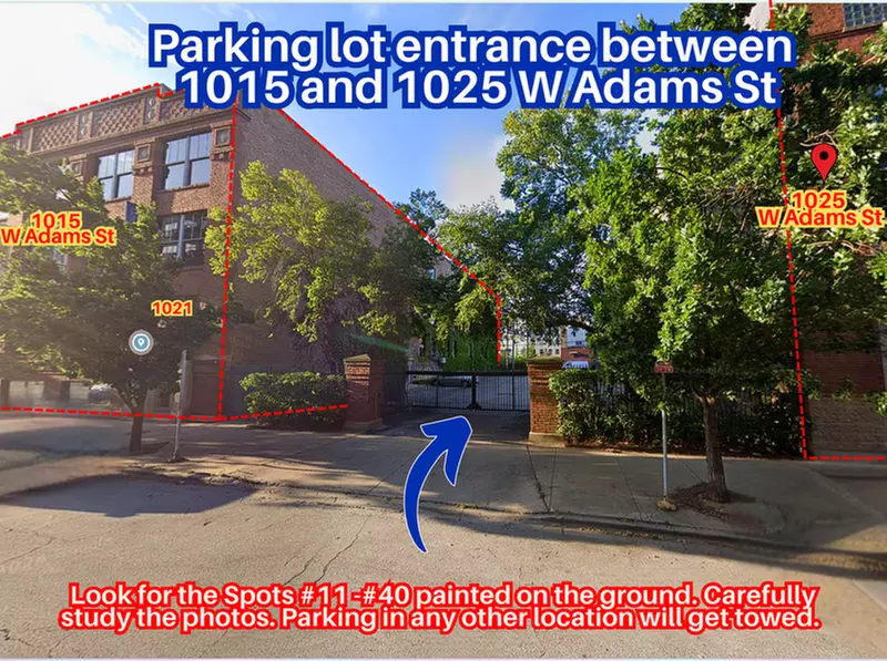 Parking at 1025 W Adams St. - Spots #11 - 40 Only