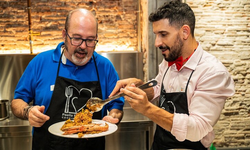 Image 38: Barcelona Paella Cooking Class &amp; Boqueria &amp; Hofmann-Trained Chefs
