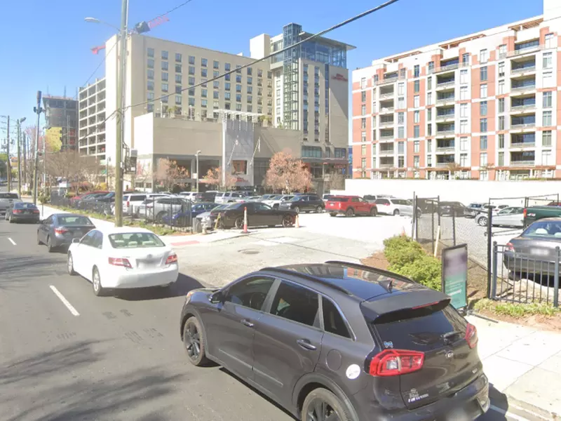 Parking at 285 Marietta St. NW. Lot