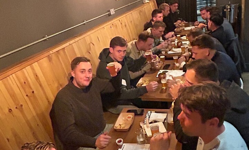 Image 17: Brewery bus tour, 4 breweries, 12 beers, 1 pizza, 1 bus