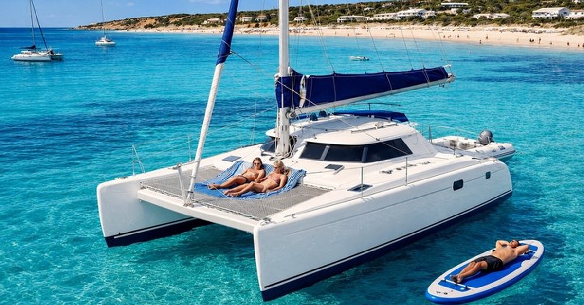 Catamarán privado de Ibiza a Formentera para 12 personas