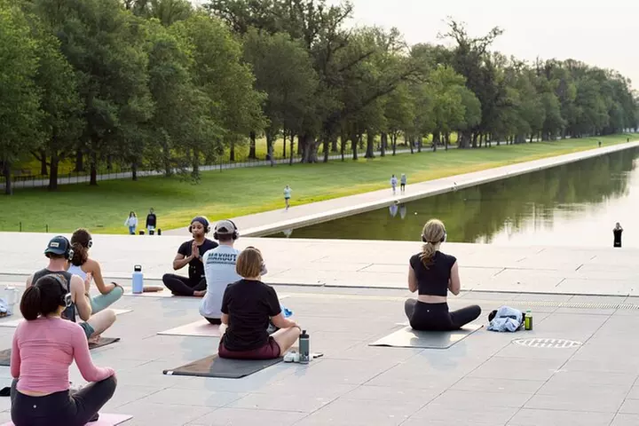 Sunrise Yoga Classes at the Lincoln Memorial - Second Medium