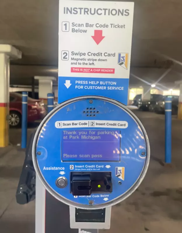 Parking at Park Michigan Garage