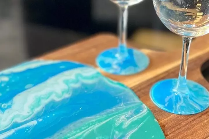 Charcuterie Board and Wine Glasses - Primary Image