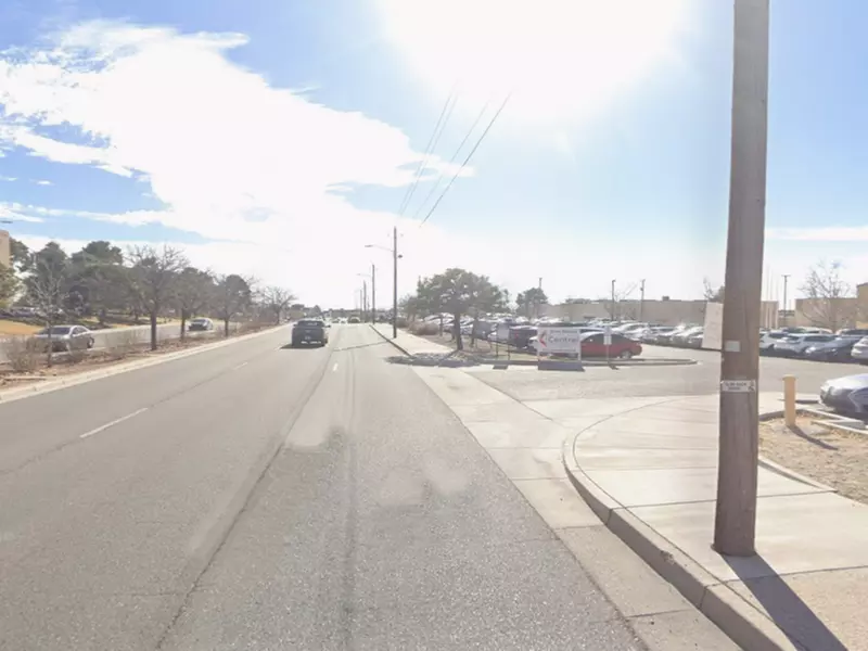 Parking at 201 University Blvd. NE. Lot