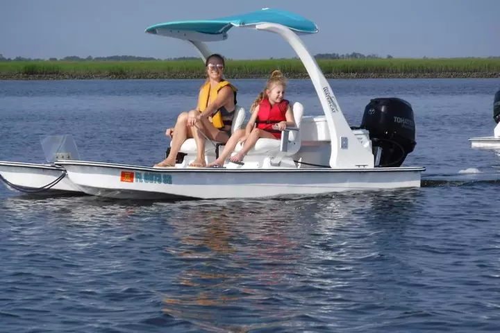 Drive your Own 2 Seat Fun Go Cat Boat on Marco Island