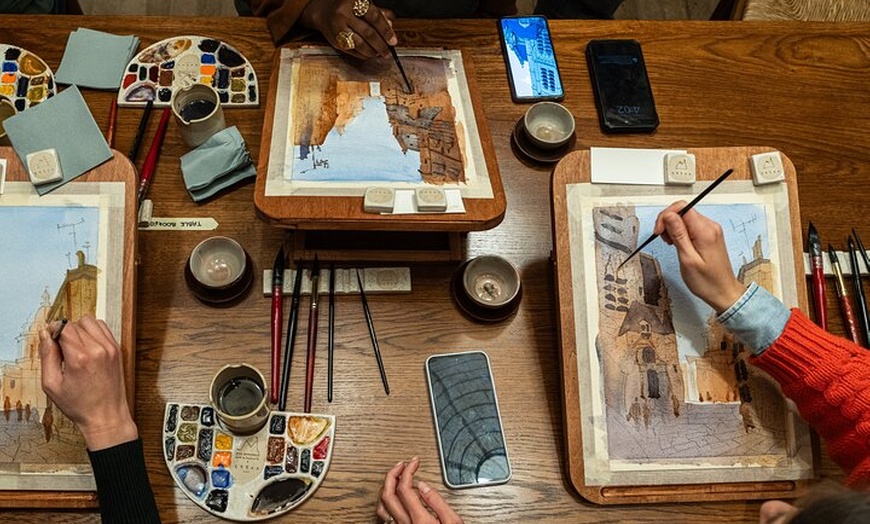 Image 10: Atelier d'aquarelle cinématographique et expérience thé au Boma Café