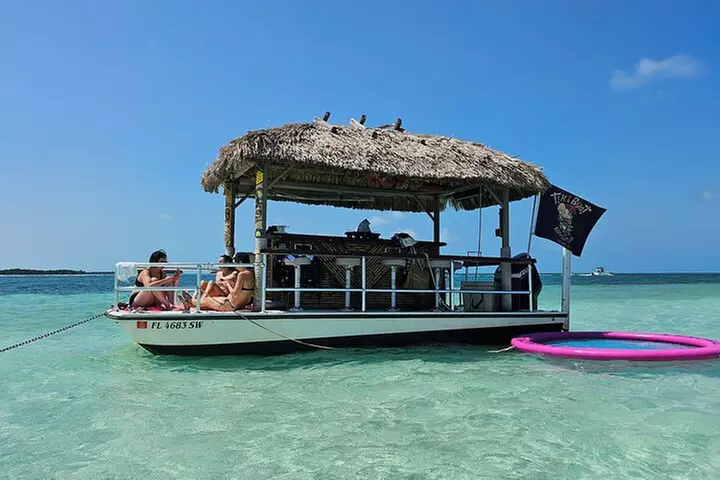 Key West Tiki Bar Boat Cruise to Popular Sand Bar - Primary Image