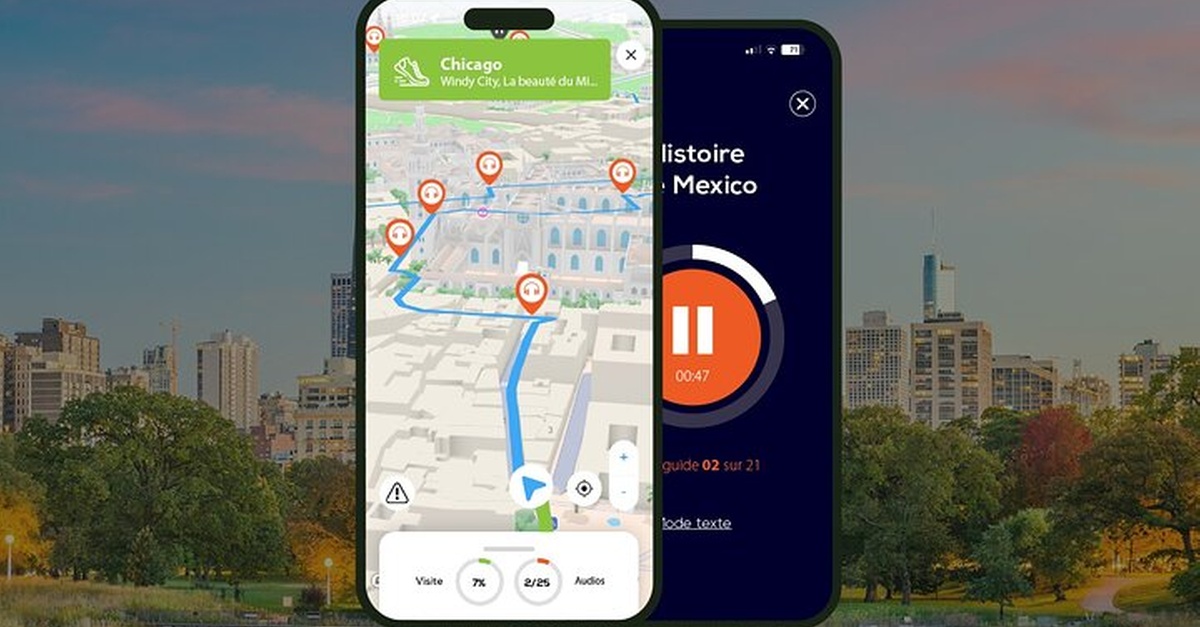 Chicago Audio Guided Walking Tour 3h and 25 Audio Commentaries
