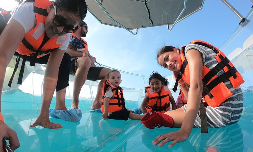 Image 6: Cancun CLEAR BOAT Tour perfect for Photos! 1.5 hours tour