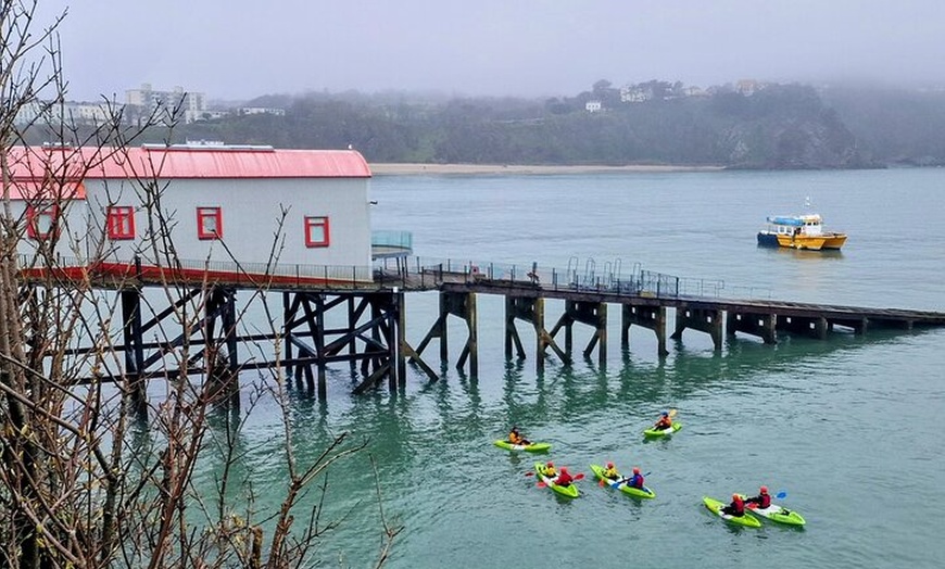 Image 3: Guided kayaking trip exploring the secrets of the Tenby coastline