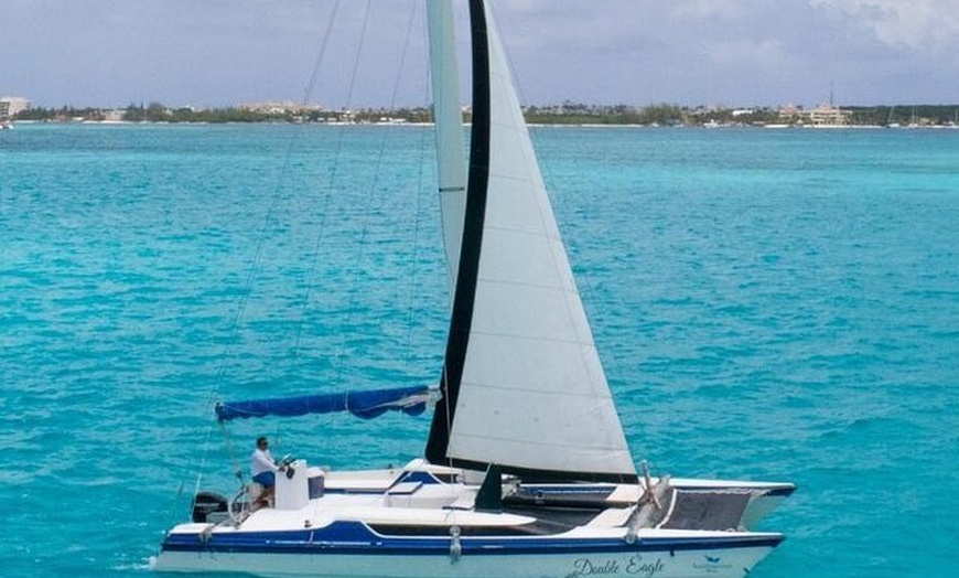 Image 1: Private Catamaran Experience from Cancun to Isla Mujeres!