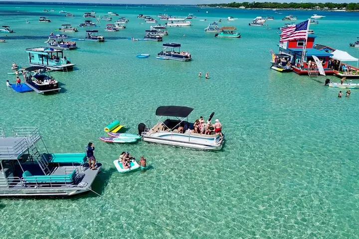 Private Crab Island Pontoon Charter with Inflatables - Primary Image