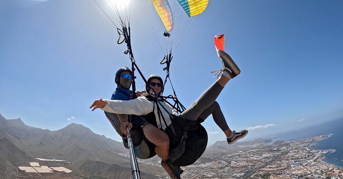 Actividad de parapente tándem en Tenerife