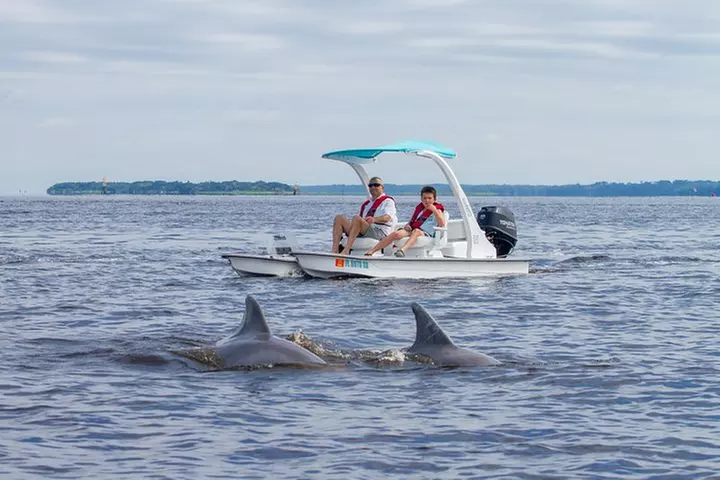 Drive your Own 2 Seat Fun Go Cat Boat on Marco Island