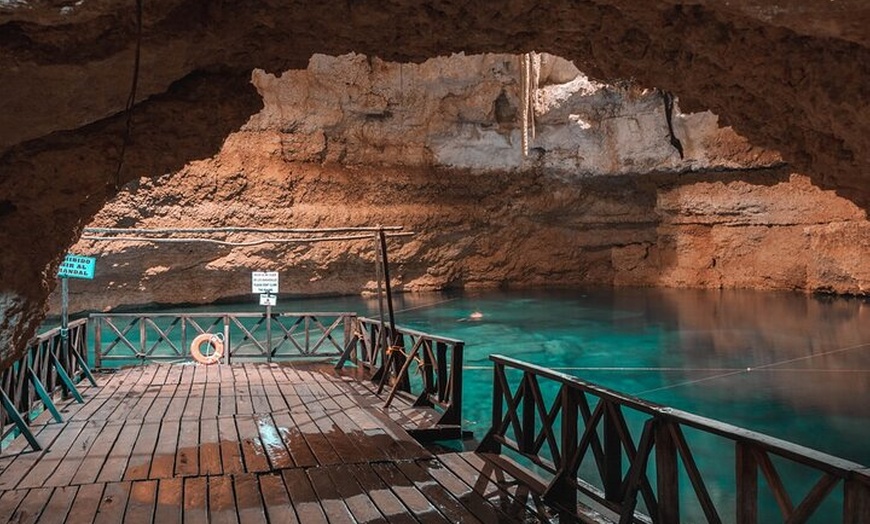 Image 2: Sacred Waters: 3 Cenotes & Hidden Lagoon from Cancun