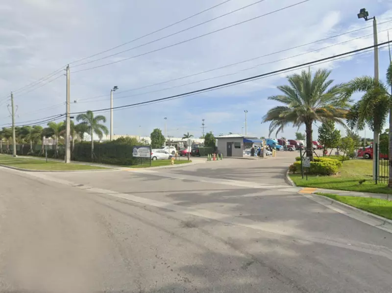 Parking at Miami Truck Stop Lot