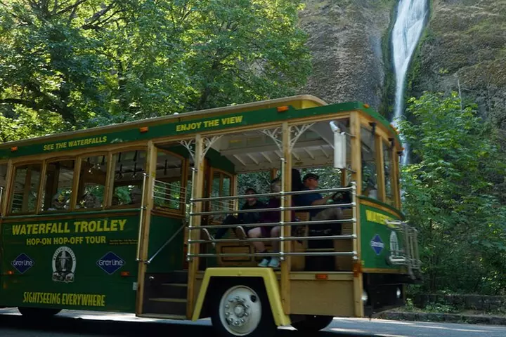 Waterfall Hop-On Hop-Off Trolley Tour Multnomah Falls Day Pass - Primary Image