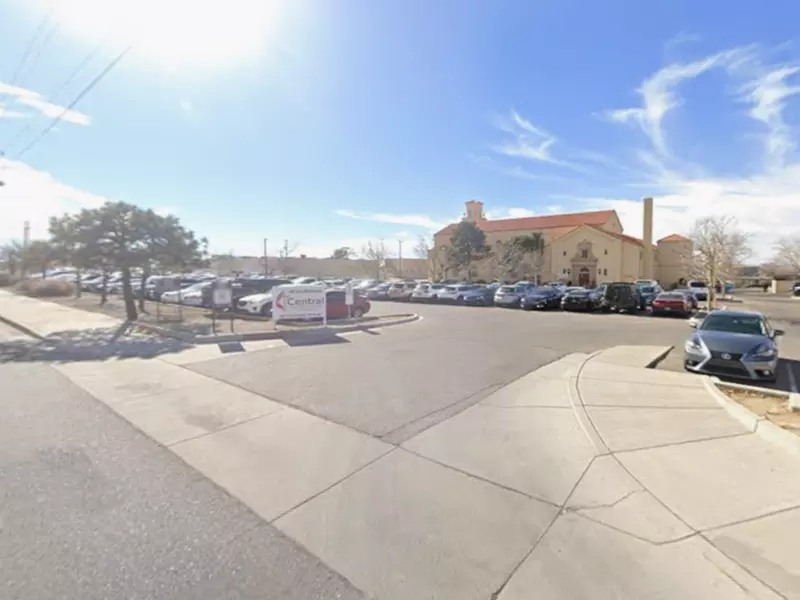 Parking at 201 University Blvd. NE. Lot