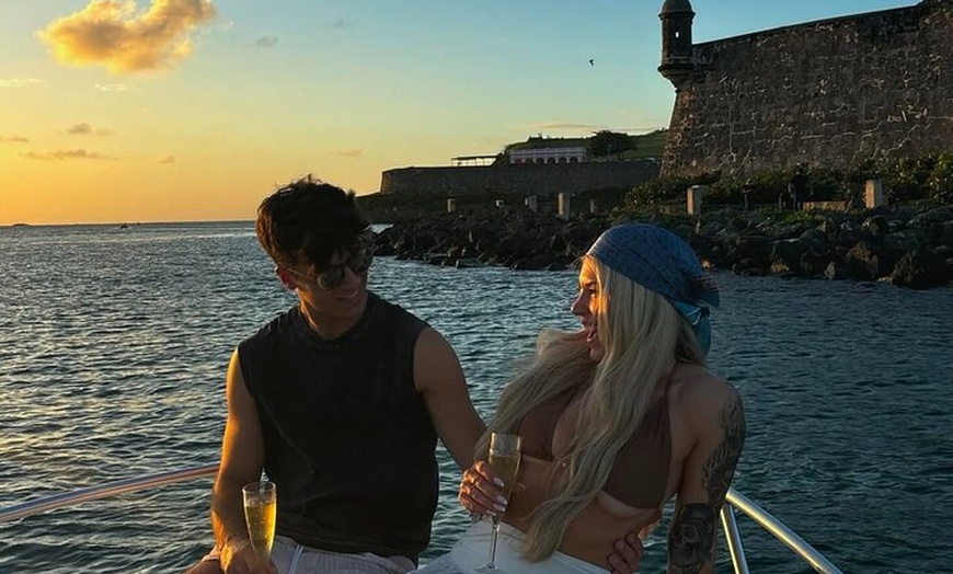 Image 2: Private Old San Juan Bay Boat Sunset-Night Cruise