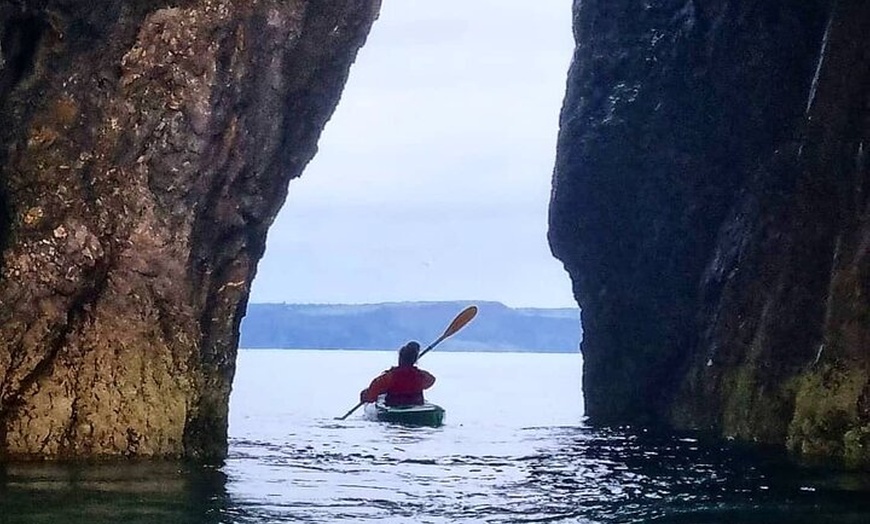 Image 8: Guided kayaking trip exploring the secrets of the Tenby coastline