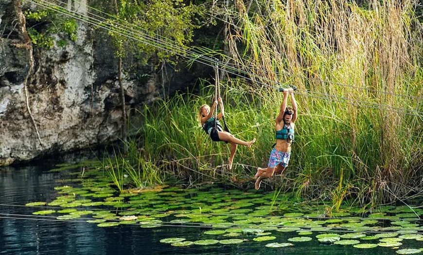 Image 2: Xenotes Xcaret 4 Cenotes Adventure