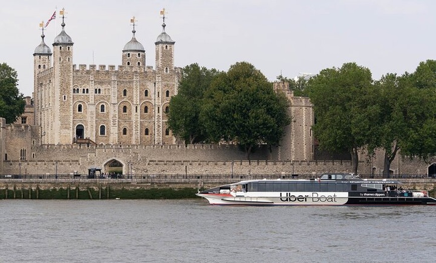 Image 14: London IFS Cable Car Uber Boat Return Thames River Journey