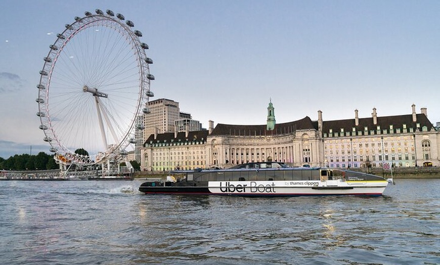 Image 12: London IFS Cable Car Uber Boat Return Thames River Journey