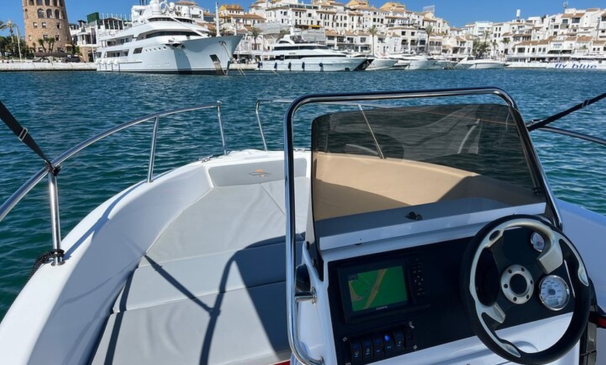 Image 1: Marbella Self Drive Boat Rental with Dolphin Sighting