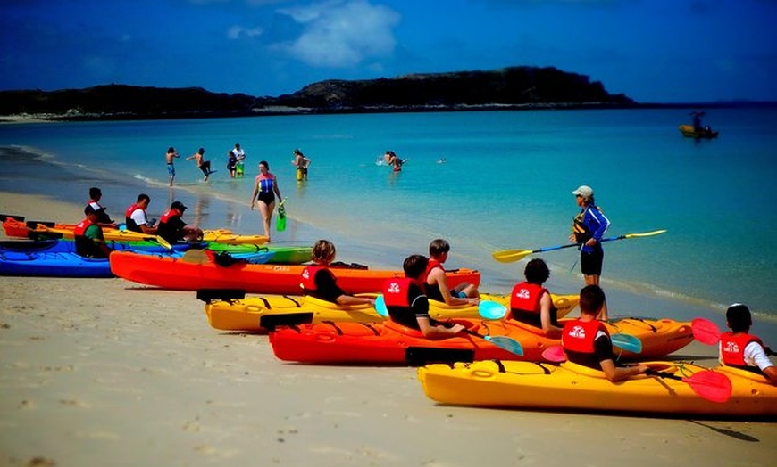 Image 1: Great Keppel Island Monkey Beach Guided Kayak Tour