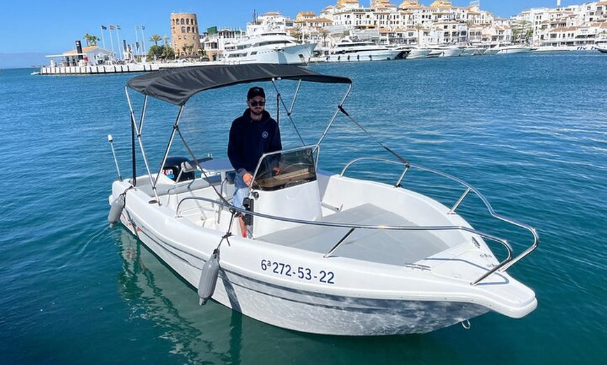 Image 4: Marbella Self Drive Boat Rental with Dolphin Sighting