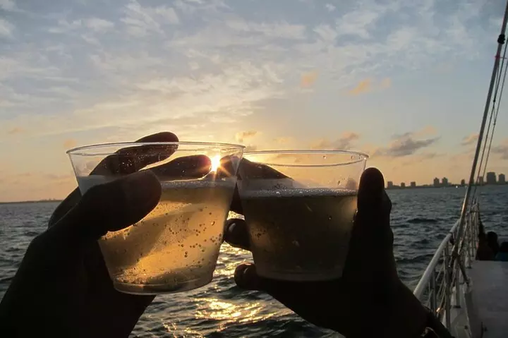 Sunset Sail in Miami: Complimentary Champagne Toast