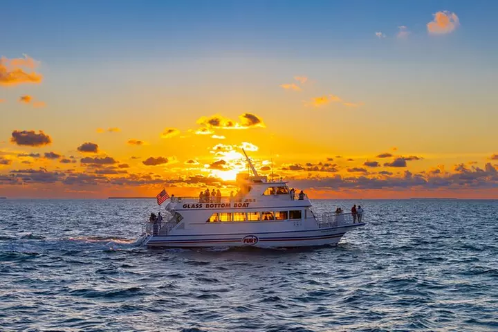 Key West Glass-Bottom Boat Tour with Sunset Option